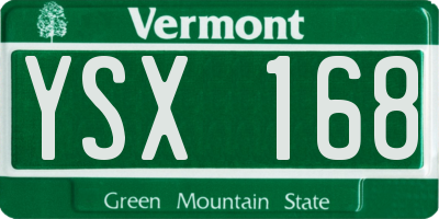 VT license plate YSX168