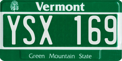 VT license plate YSX169