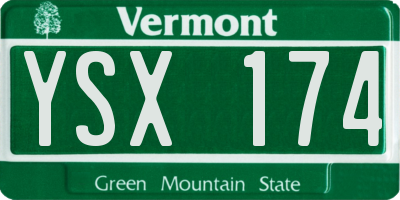 VT license plate YSX174