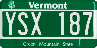 VT license plate YSX187