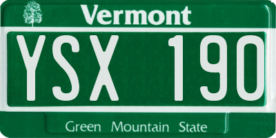 VT license plate YSX190