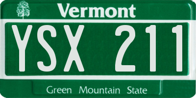VT license plate YSX211
