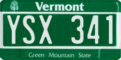 VT license plate YSX341