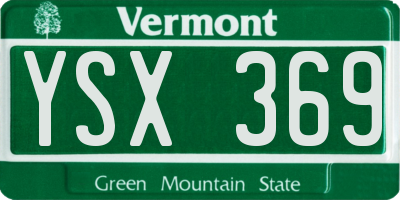 VT license plate YSX369