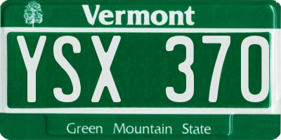 VT license plate YSX370