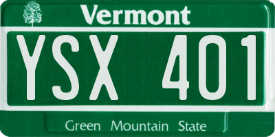 VT license plate YSX401