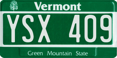 VT license plate YSX409