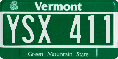 VT license plate YSX411