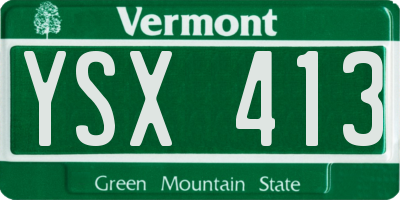 VT license plate YSX413