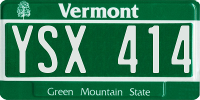 VT license plate YSX414