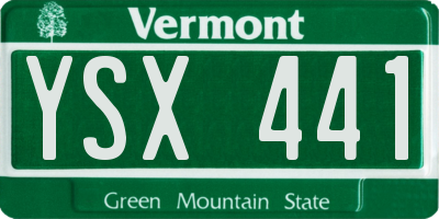 VT license plate YSX441