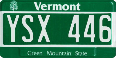 VT license plate YSX446