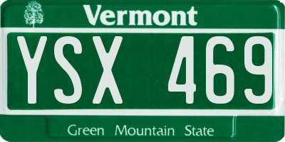 VT license plate YSX469