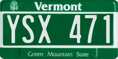 VT license plate YSX471