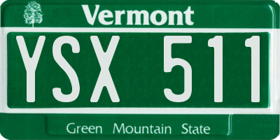VT license plate YSX511