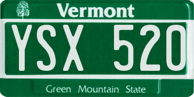 VT license plate YSX520