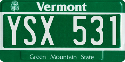 VT license plate YSX531