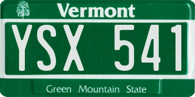 VT license plate YSX541