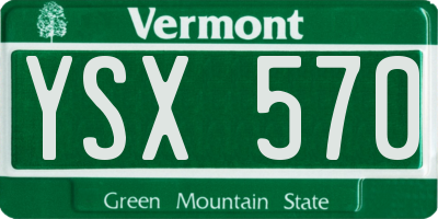 VT license plate YSX570