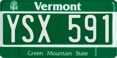VT license plate YSX591