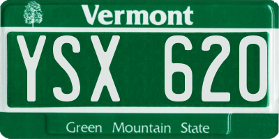 VT license plate YSX620