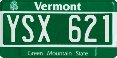 VT license plate YSX621