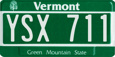VT license plate YSX711