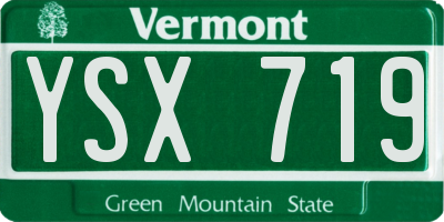 VT license plate YSX719