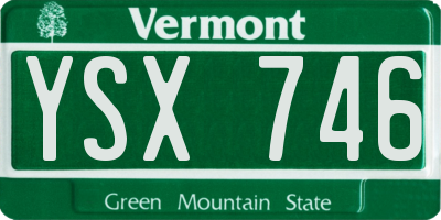 VT license plate YSX746