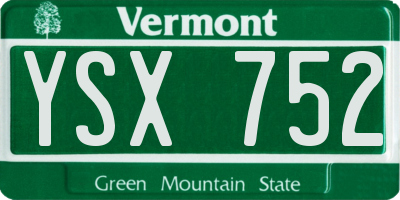 VT license plate YSX752