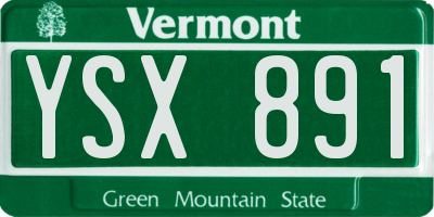 VT license plate YSX891