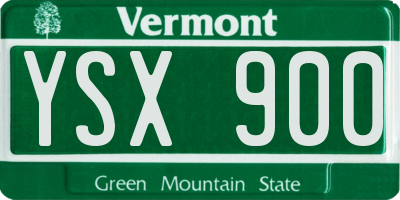 VT license plate YSX900