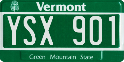 VT license plate YSX901