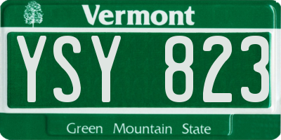 VT license plate YSY823