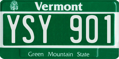 VT license plate YSY901