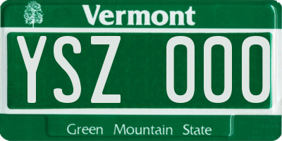 VT license plate YSZ000