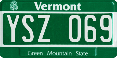 VT license plate YSZ069