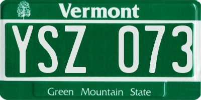 VT license plate YSZ073