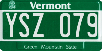 VT license plate YSZ079