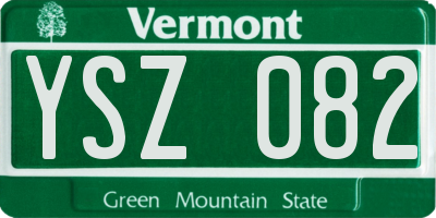 VT license plate YSZ082