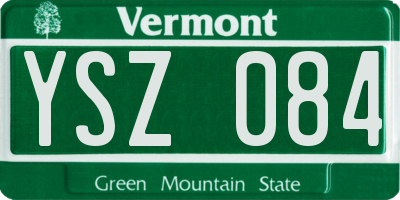 VT license plate YSZ084