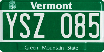 VT license plate YSZ085