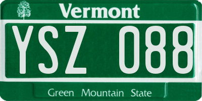VT license plate YSZ088