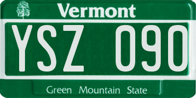 VT license plate YSZ090