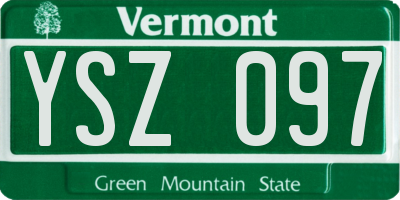 VT license plate YSZ097