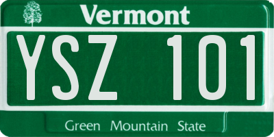 VT license plate YSZ101