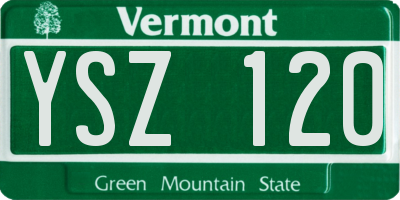 VT license plate YSZ120