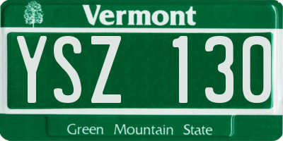 VT license plate YSZ130