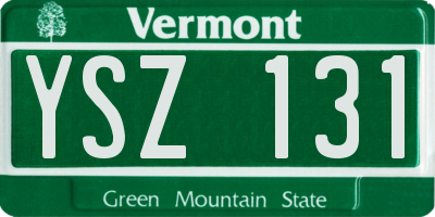 VT license plate YSZ131