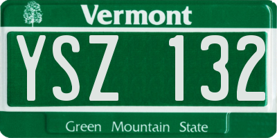 VT license plate YSZ132